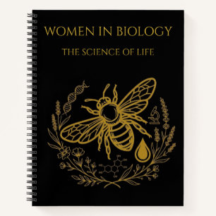 Cahier Spirale ADN Doré & Abeille de Biologie