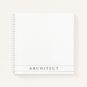 Cahier spiralé carré 8,5" ARCHITECTE / Noir