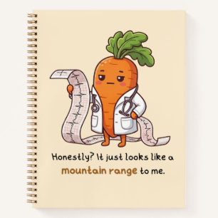 Cahier spirale Dr Carotte ECG drôle médical