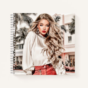 Cahier Spirale Fille Glamour Chemisier Satin
