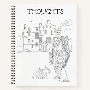 Cahier spiralé Highland Gent avec chiens Scottie