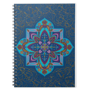 Cahier spirale Mandala bleu
