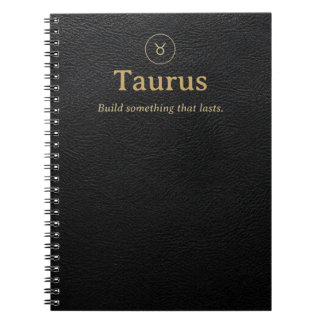 Cahier spiralé Taureau - Aspect simili-cuir
