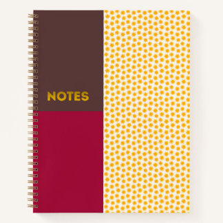 Cahier Sunburst Mocha Crimson Gold - S