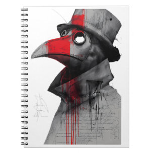 Cahier Trash Polka de Médecin de la Peste Gothique