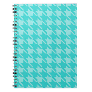 Cahier Turquoise à Motif Pied-de-Poule