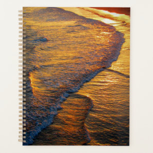 Cahier Vagues de Coucher de Soleil Doré   Journal 