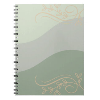 Cahier Vert Terre aux Accents Dorés – Naturel