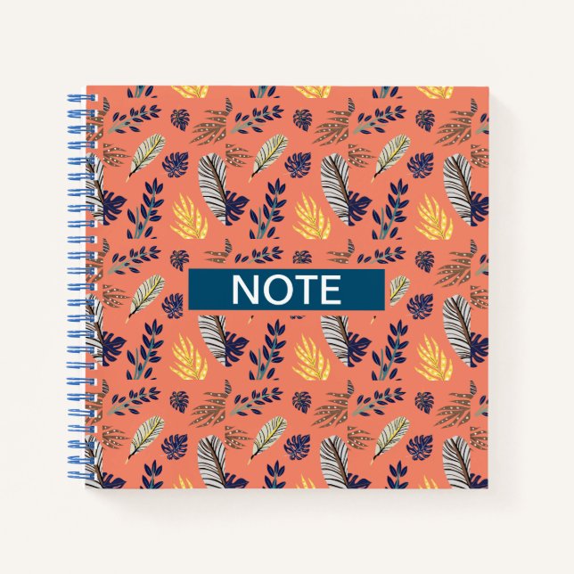 Cahiers & Blocs-notes Motif Feuille  (Devant)