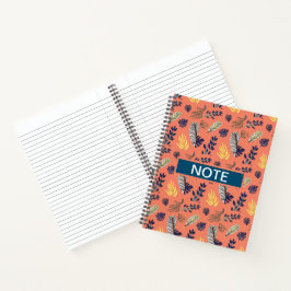 Cahiers et blocs-notes motif feuille