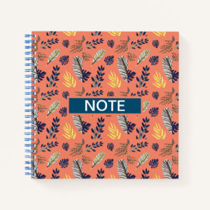Cahiers et blocs-notes motif feuille
