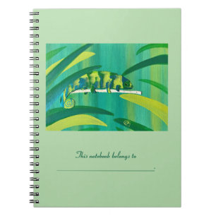 Cahiers Personnalisés Abstraits Caméléon Vert