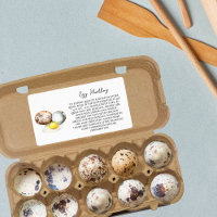 Cail Egg Handing Instruction Carton Care Étiquette