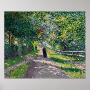 Caillebotte - Allee von der Villa der Blume an ... Poster