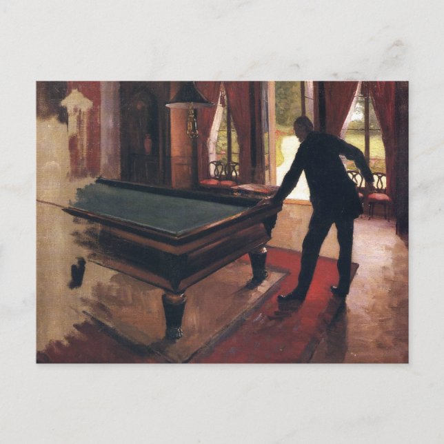 Caillebotte: Billard Postkarte (Vorderseite)