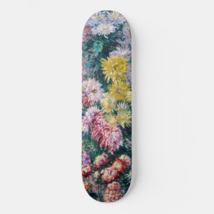 Caillebotte - Chrysanthemen, weiß und gelb Skateboard