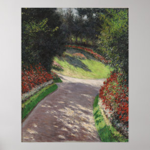 Caillebotte - Der Weg im Garten Poster