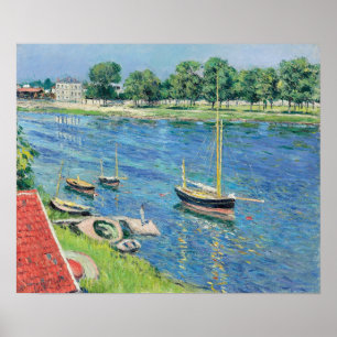 Caillebotte - Die Seine in Argenteuil. Boote Poster