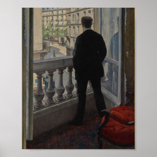 Caillebotte - Junger Mann an seinem Fenster (1876) Poster