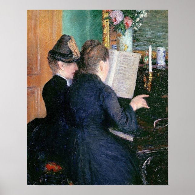 Caillebotte - Klavierunterricht Poster (Vorne)