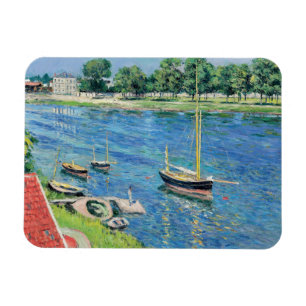 Caillebotte - Seine bei Argenteuil, Boote vor Anke Magnet