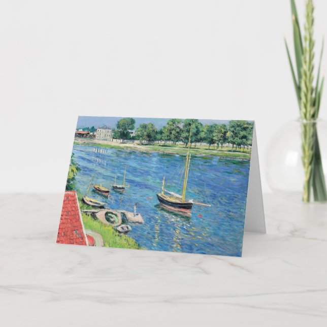 Caillebotte - Seine in Argenteuil, Boote vor Anker Karte (Vorderseite)