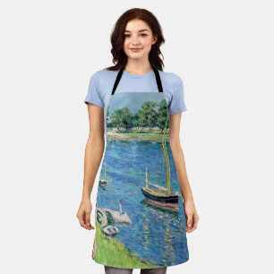 Caillebotte - Seine in Argenteuil, Boote vor Anker Schürze