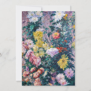 Caillebotte - Weiße und gelbe Chrysanthemen Einladung