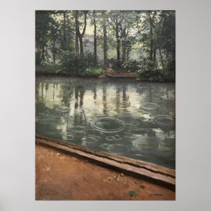 Caillebotte - Yerres Regen Poster