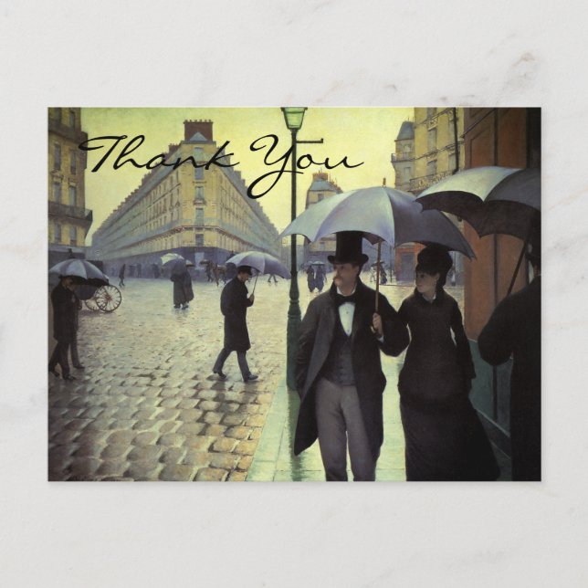 Caillebotte's Paris Street, Rainy Day Postkarte (Vorderseite)