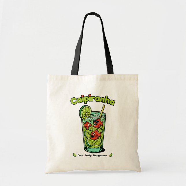 Caipiranha Cocktail - Funny Tropical Piranha Drink Tragetasche (Vorne)