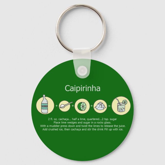Caipirinha, brasilianisches Getränk Schlüsselanhänger (Vorderseite)