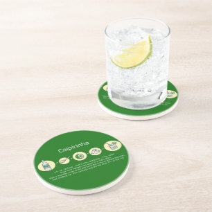 caipirinha, brazilian drink sandstein untersetzer