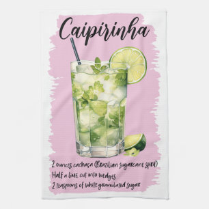Caipirinha Cocktail Rezept Geschirrtuch