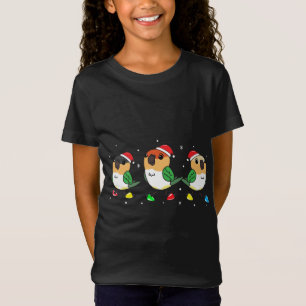 Caique Bird Papagei Weihnachtsbeleuchtung Funny Pe T-Shirt