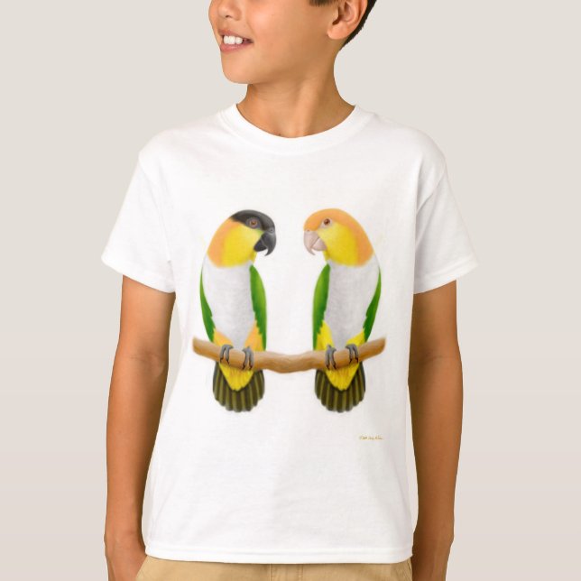 Caique-Papageien-Liebe scherzt T - Shirt (Vorderseite)