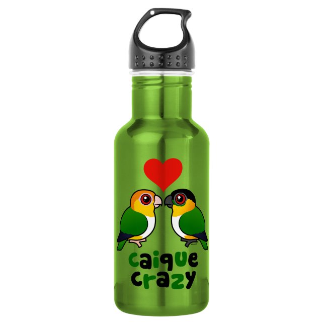 Caique verrückt edelstahlflasche (Vorderseite)