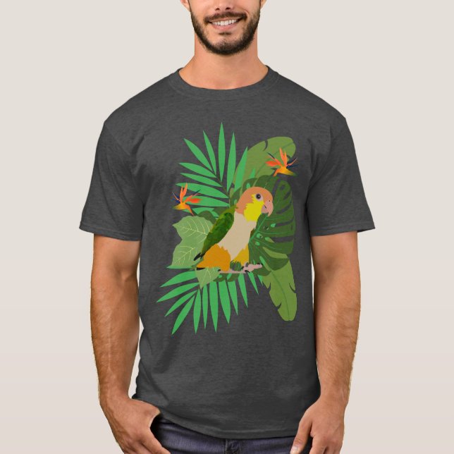 Caique with leaves T-Shirt (Vorderseite)