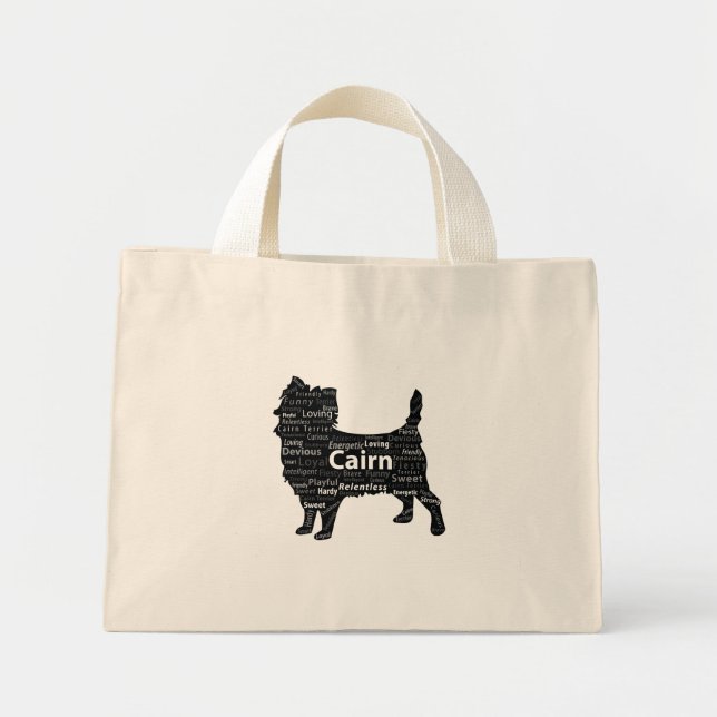 Cairn-Tasche (schwarz) Mini Stoffbeutel (Vorne)