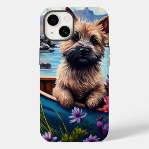 Cairn Terrier auf dem Paddle: Ein Landschaftliches Case-Mate iPhone 14 Hülle