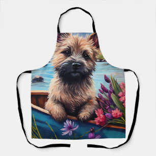 Cairn Terrier auf dem Paddle: Ein Landschaftliches Schürze