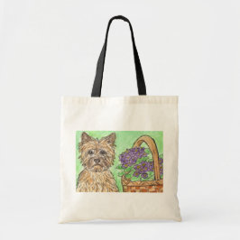 Cairn terrier bag flowers birthday christmas mum tragetasche