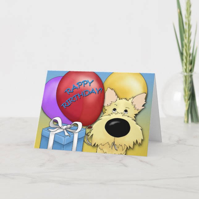 Cairn Terrier Birthday Card Karte (Vorderseite)