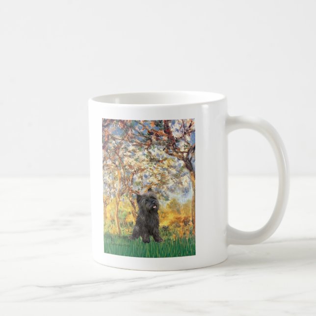 Cairn Terrier (Brindle 21) - Frühjahr Kaffeetasse (Rechts)