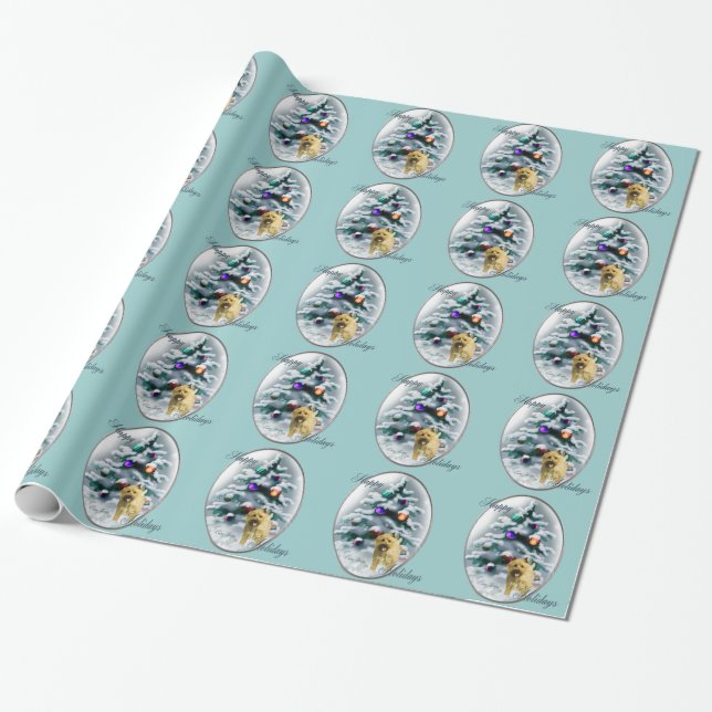 Cairn Terrier Christmas Geschenkpapier (Ungerollt)