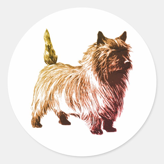 Cairn Terrier Classic Round Sticker (Vorderseite)