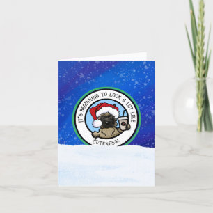 Cairn Terrier Coffee Lover Weihnachtskarte Dankeskarte