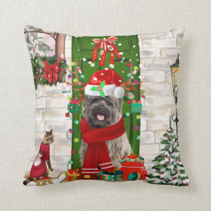 Cairn Terrier Dog Christmas Kissen