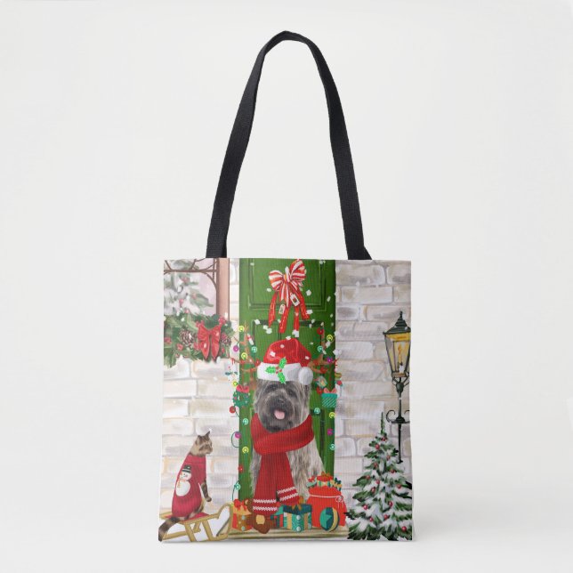Cairn Terrier Dog Christmas Tasche (Vorderseite)
