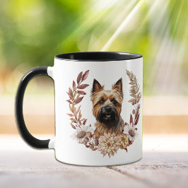 Cairn Terrier Dog Herbstkranz Tasse